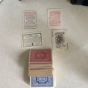 1924 Standard Playing Card Co. 1 E 549 red & 1 D 559 blue decks of playing cards